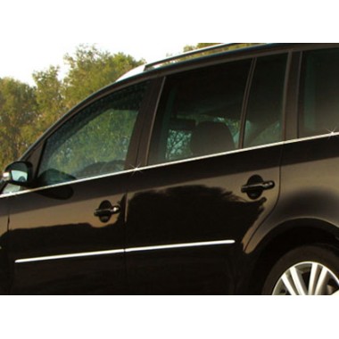 Молдинги (нерж.сталь) на стекла дверей VW Touran (2003-2010) бренд – Omtec (Omsaline) главное фото
